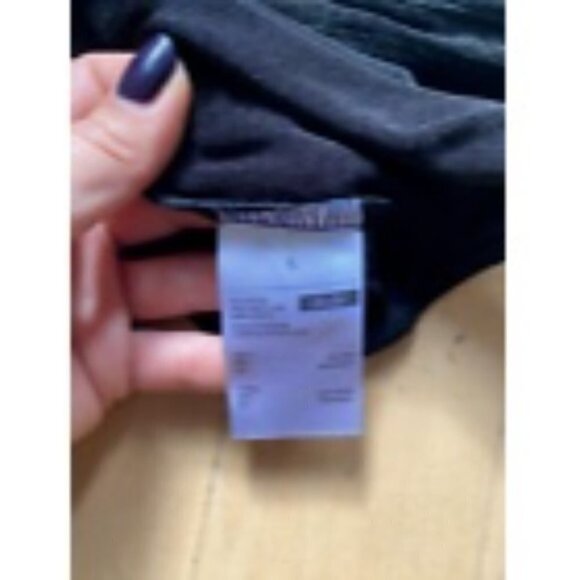 Elodie BNWOT womens black shimmer thong bodysuit t-strap back - Picture 6 of 7